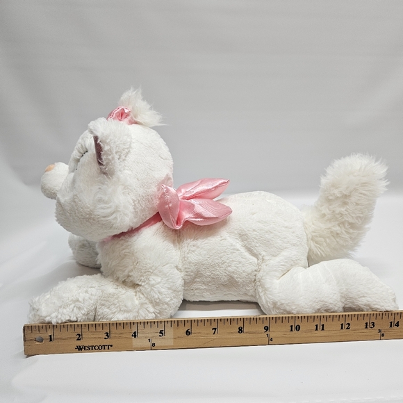 Disney Parks Aristocats Marie Plush White Kitty Cat Pink Bow Stuffed Animal - Picture 2 of 10